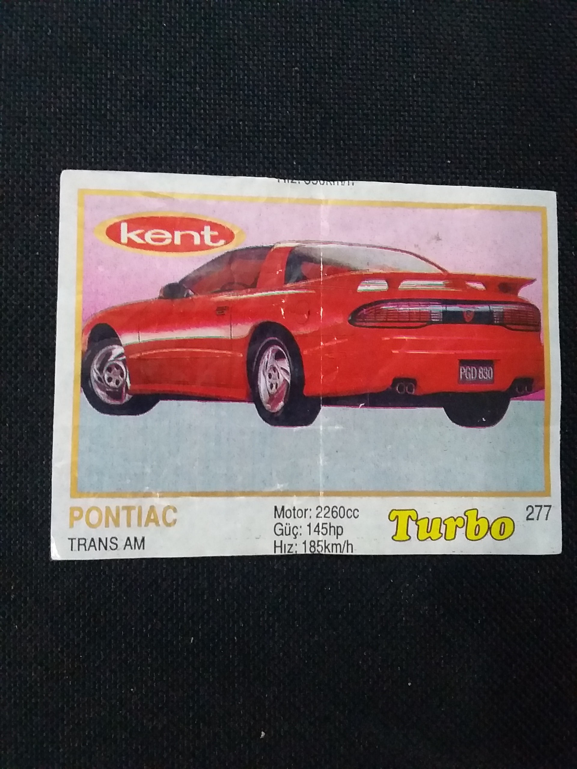ماشین توربو کنت Turbo Kent _ مطابق تصویر 1 برگ