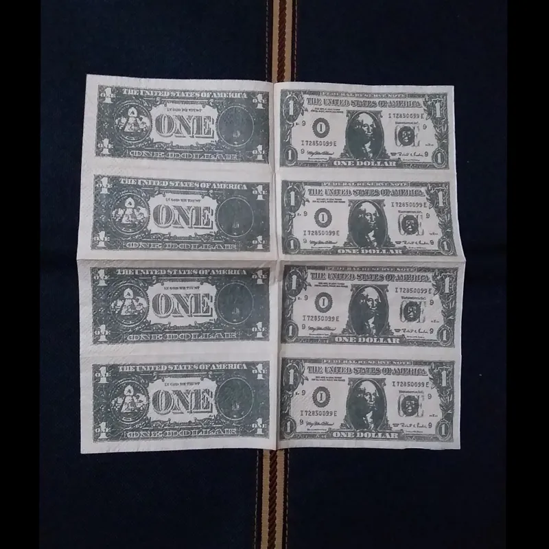دستمال کاغذی کلکسیونی اسکناس دلار آمریکا _ 1 برگ
