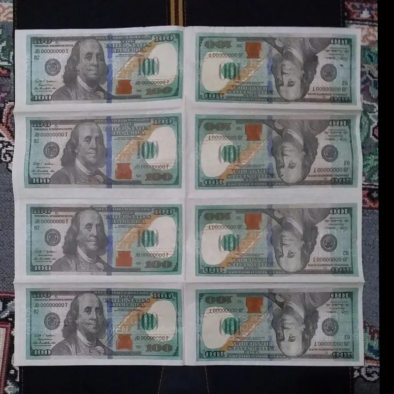 دستمال کاغذی کلکسیونی اسکناس دلار آمریکا _ 1 برگ