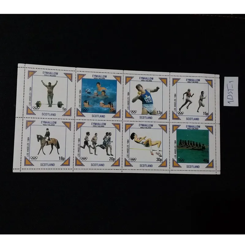 مینی شیت تمبر ورزشی المپیک 1984 چاپ اسکاتلند