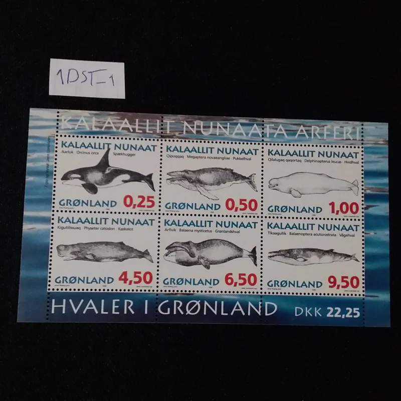 مینی شیت گروئلند موضوعی ماهی نهنگ وال