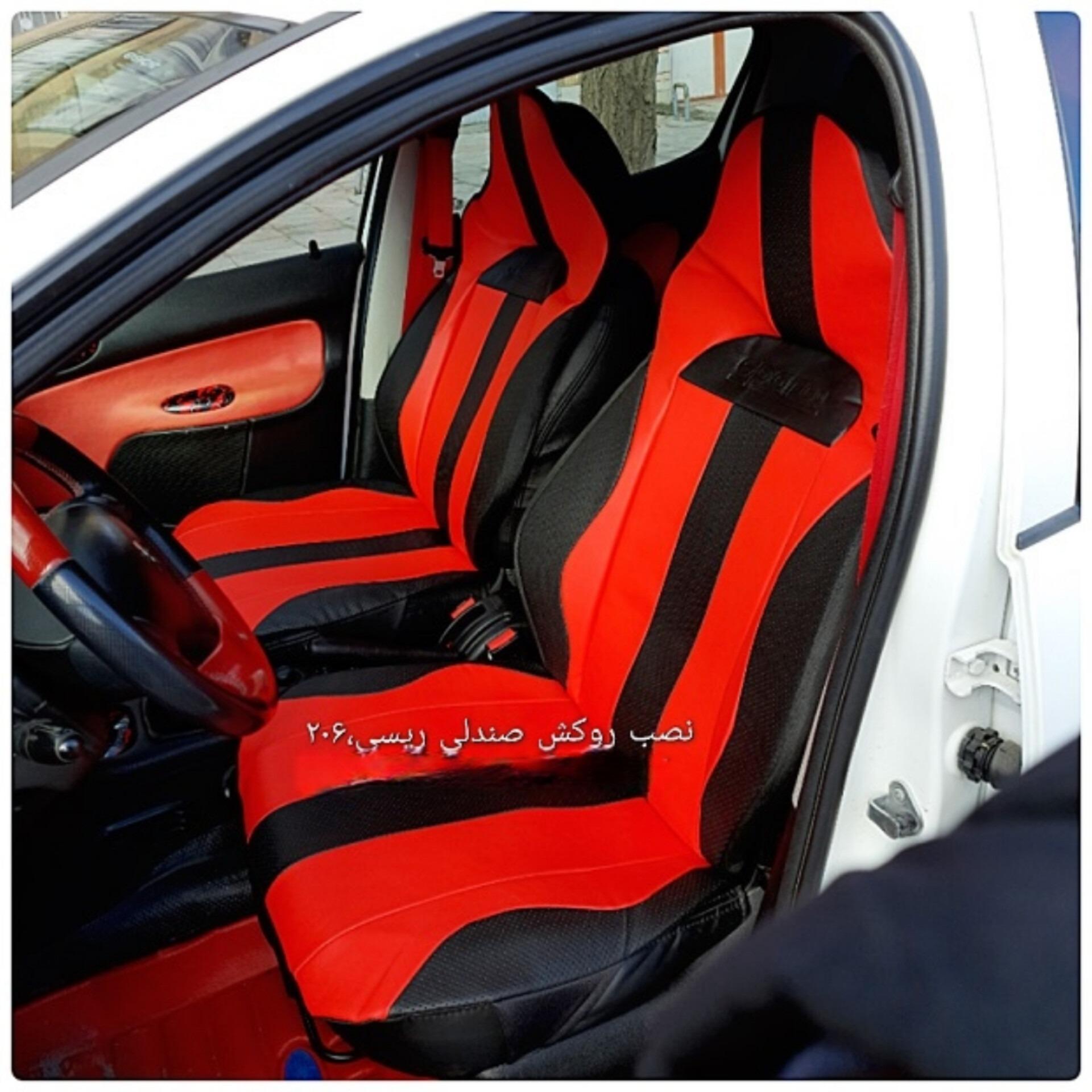 کاور صندلی طرح ریس اسپارکو قرمز مشکی