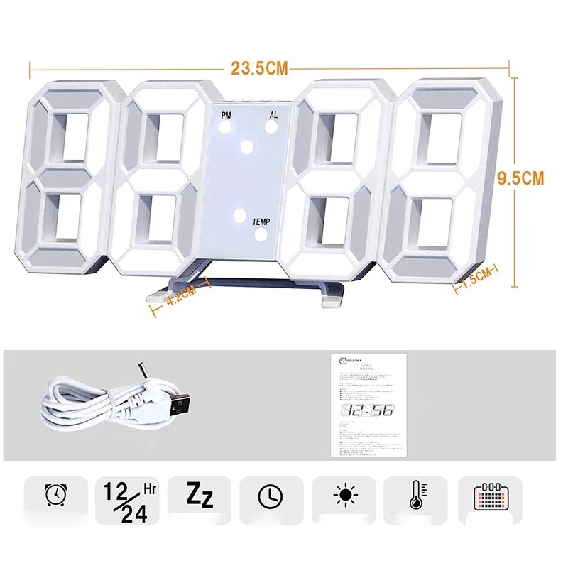 ساعت رومیزی دماسنج دار طرح سون سگمنت
