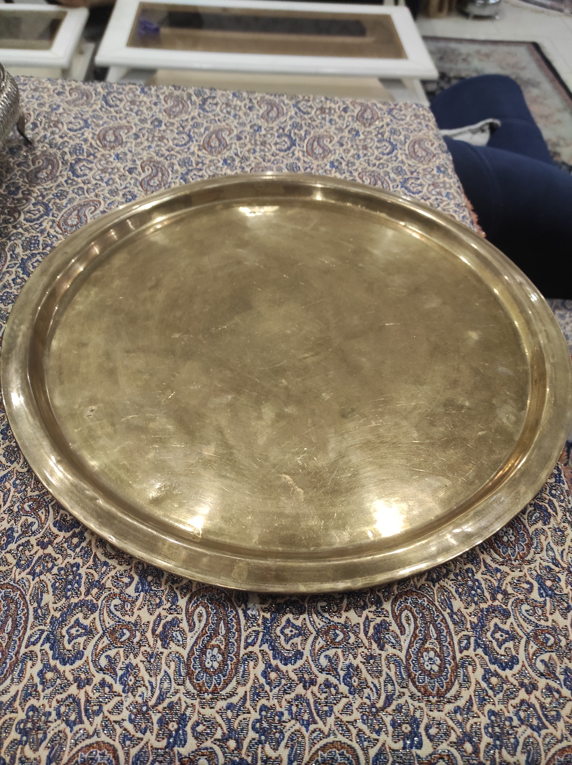 سینی برنجی قدیمی