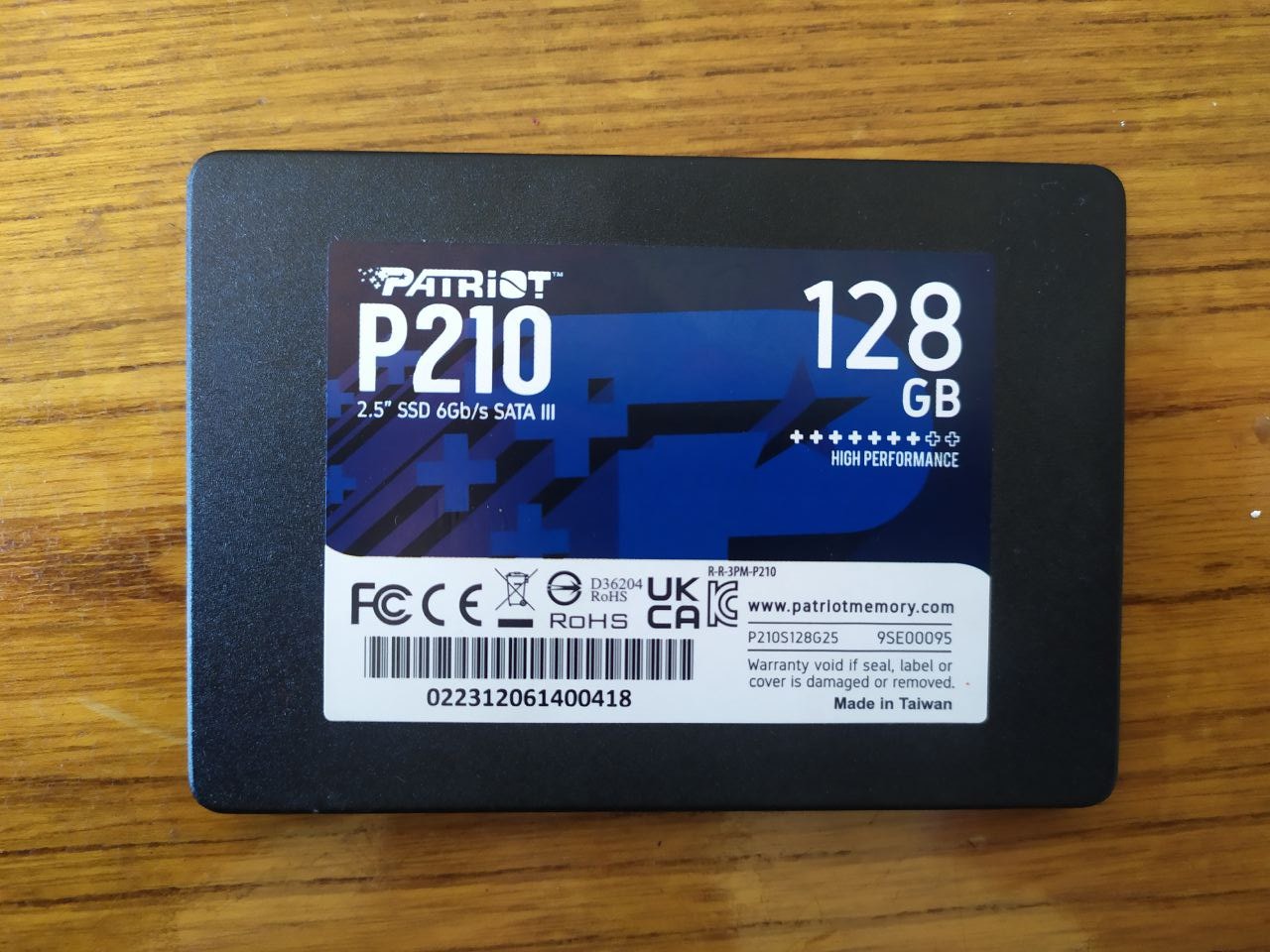 SSD 128GB Patriot P210 مورددار