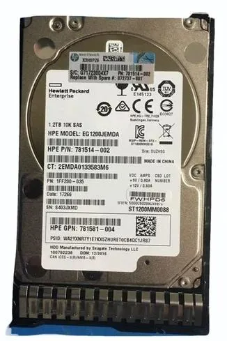 HDD HPE 1.2TB SAS 6G 10K 2.5 Pollici Hot Plug - Ricondizionato (718162-B21)