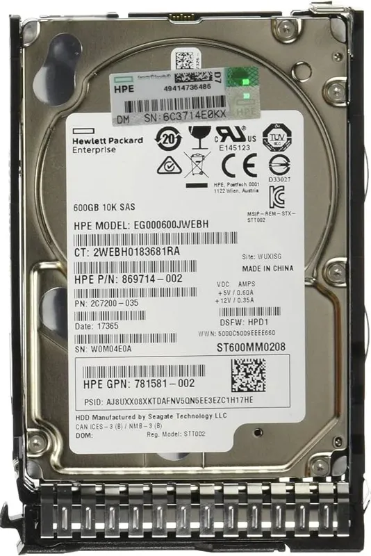 هارد سرور اچ پی HP 600GB 10K 12GB/s