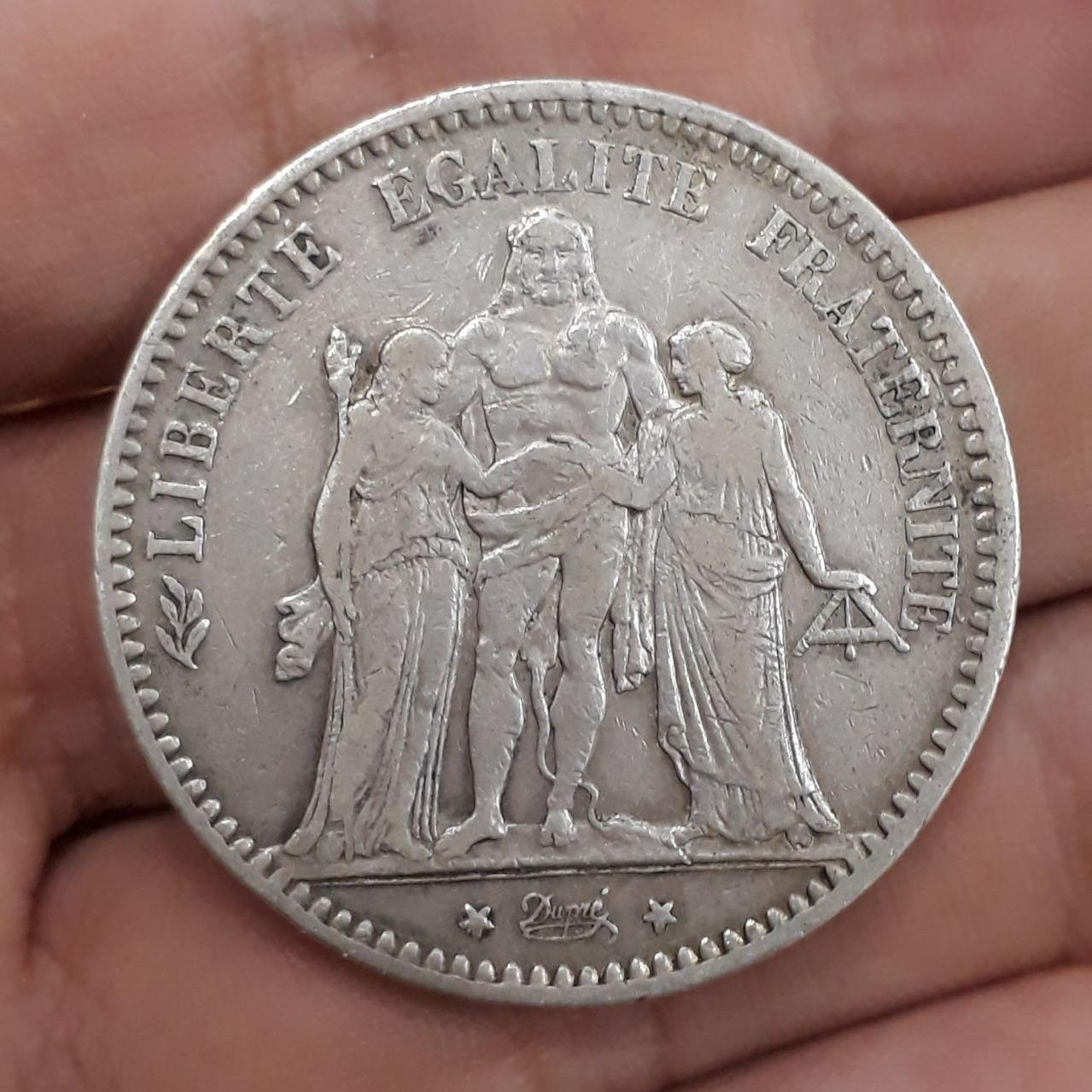 5 فرانک هرکول فرانسه 1876