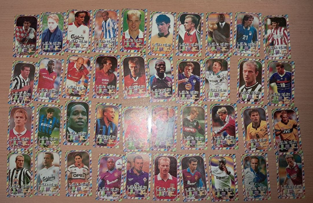 کارت فوتبالی قطع کوچک- 40 عدد(اصل با قدمت 25 سال)