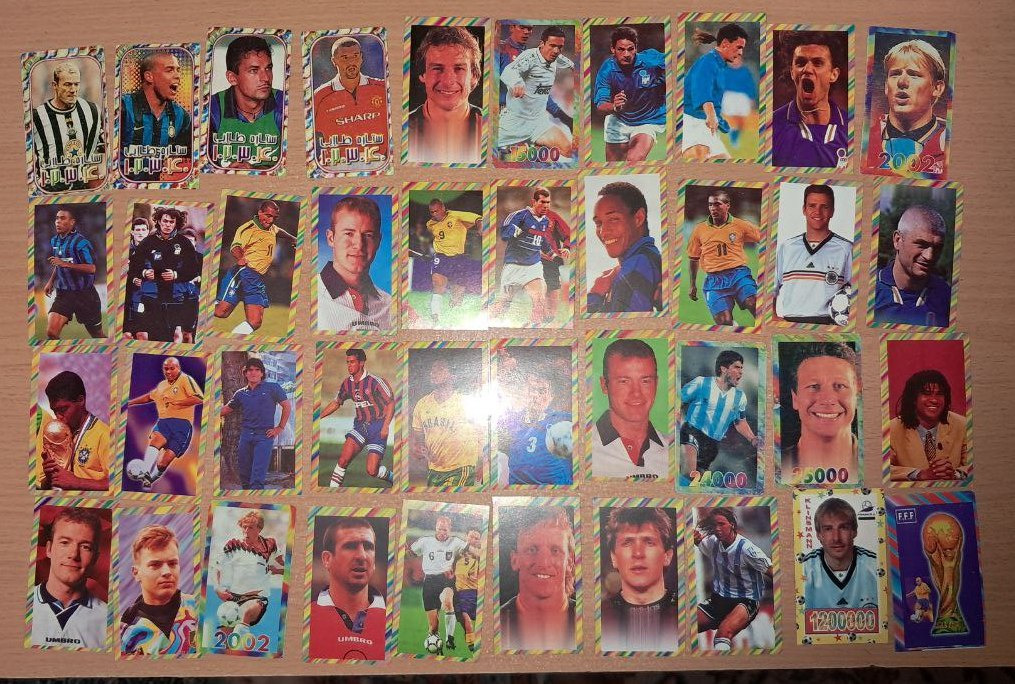 کارت فوتبالی قطع کوچک- 40 عدد(اصل با قدمت 25 سال)