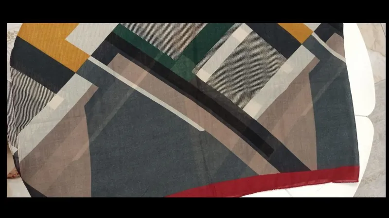 شال کتان نخ Cubism (واراتی)