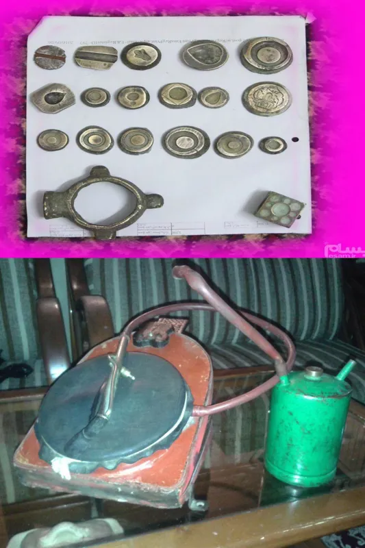 ابزارکارگاه طلا سازی خیلی قدیمی نمایشگاهی و تکمیل