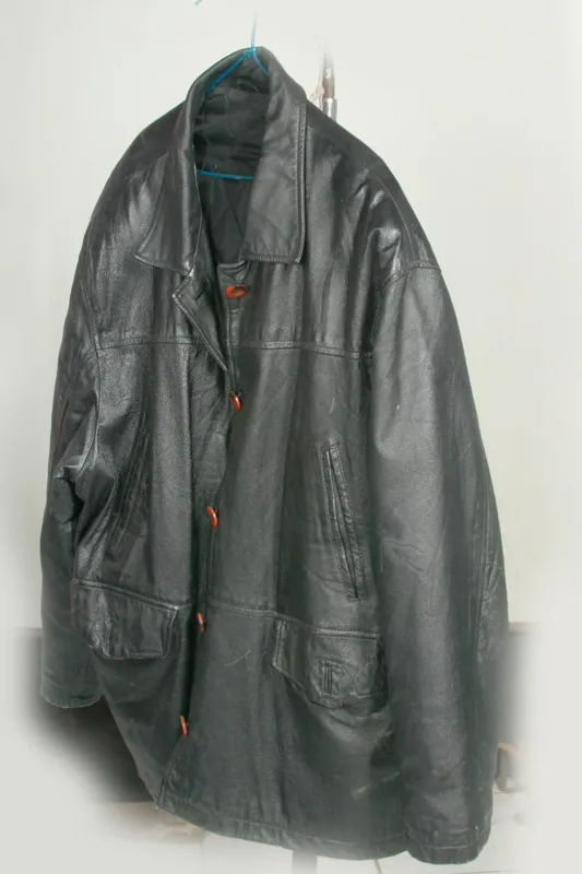 کاپشن چرمی اصل مردانه سایز xxxL