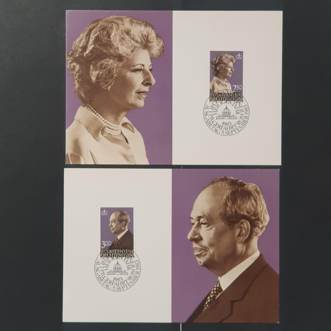 دو عدد ماکزیمم کارت خاندان سلطنتی لیختن اشتاین