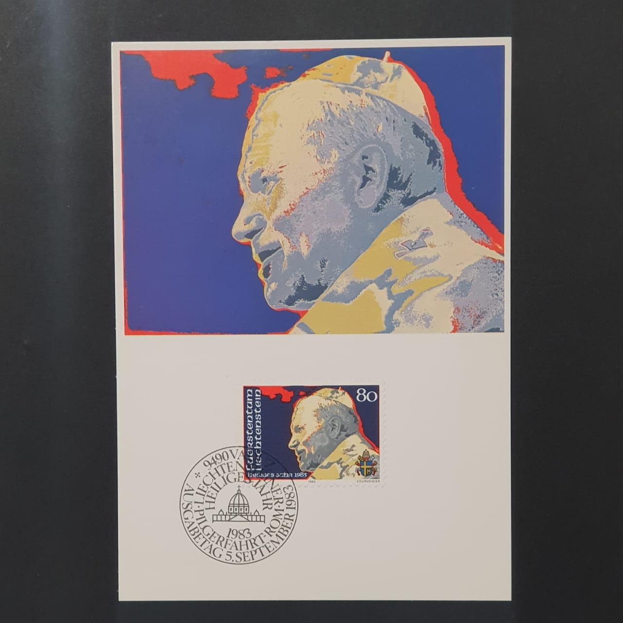 ماکزیمم کارت پاپ ژان پل دوم لیختن اشتاین 1983