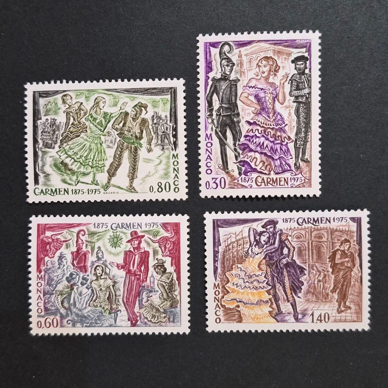 مزایده 22 تمبر موناکو سری اپرای کارمن 1975