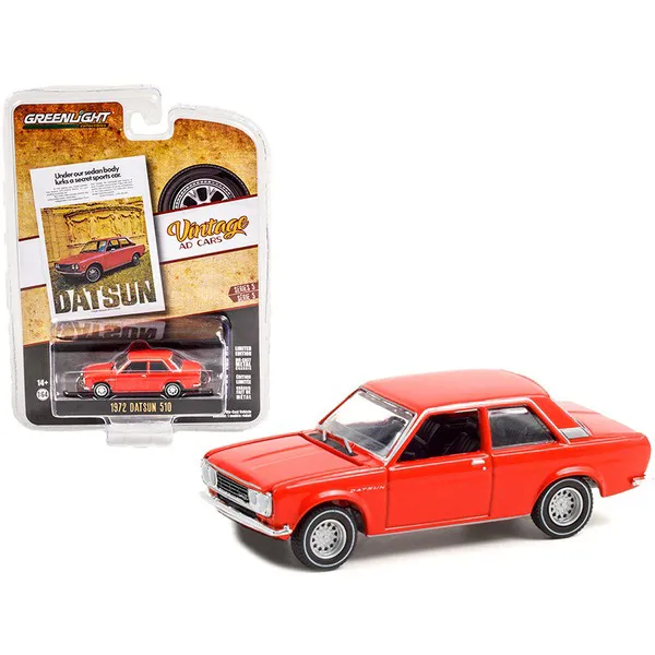 ماکت ماشین Datsun 1972 510 greenlight 1/64