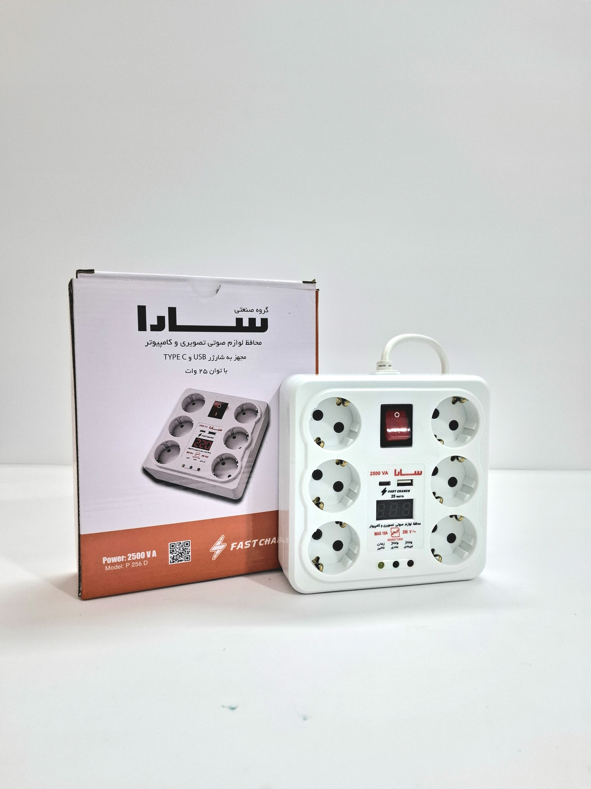 محافظ ولتاژ صوتی و تصویری سارا با پورت تایپ سی