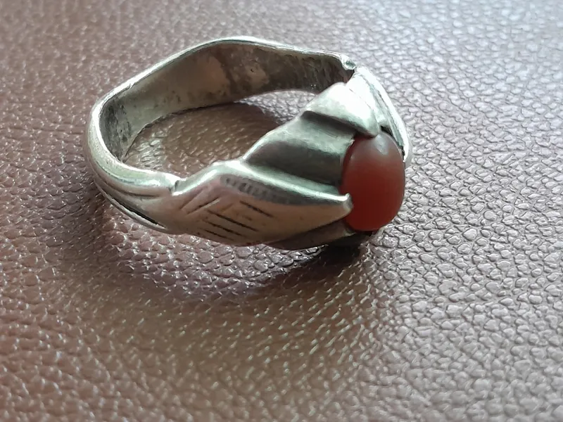 انگشتر قدیمی نقره دستساز