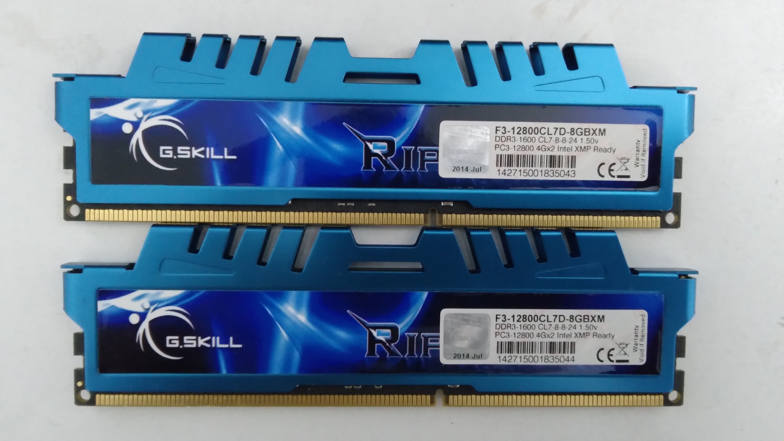 رم دو کاناله ddr3 GSkill 8gb 2x4