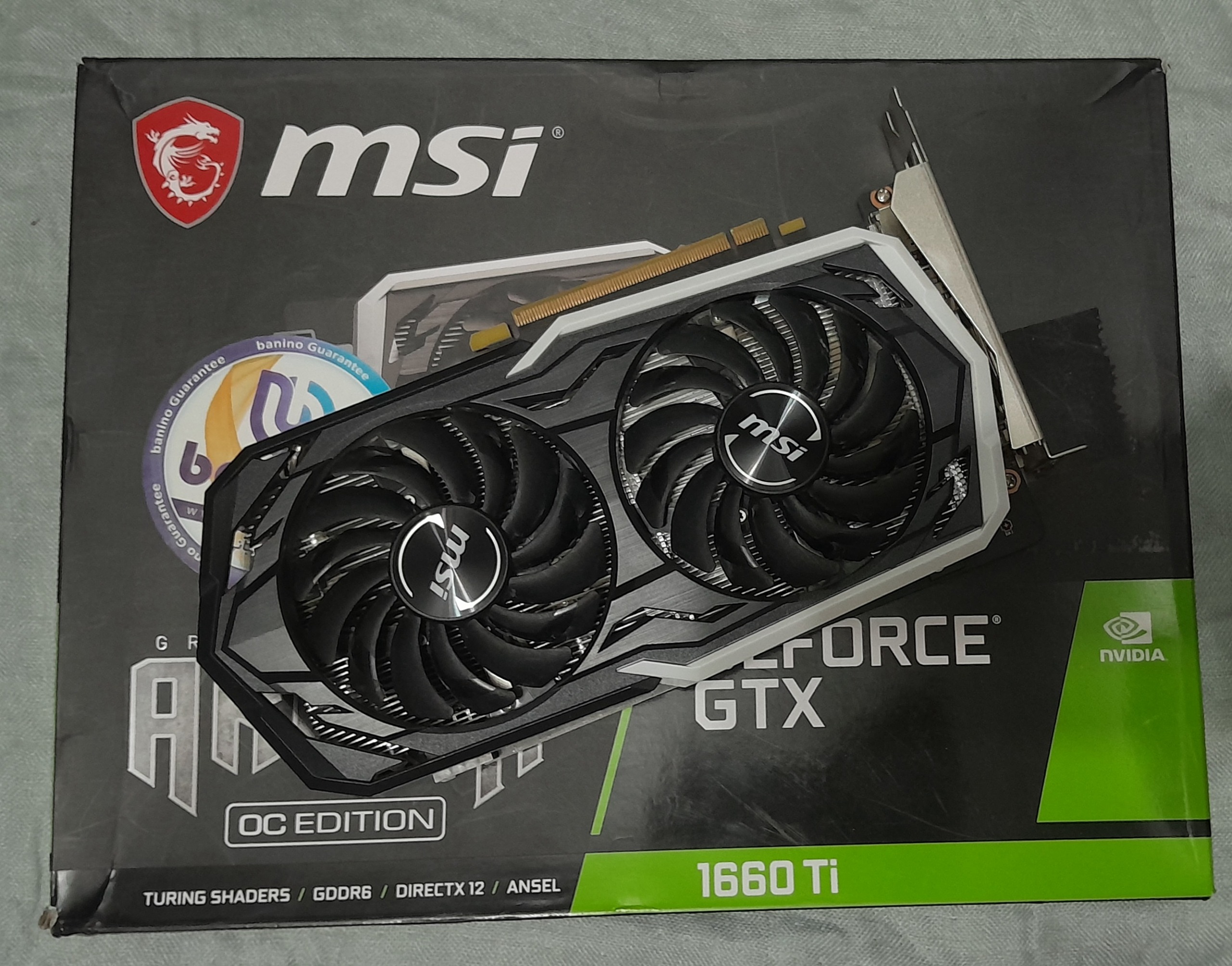 MSI GAMINGX GTX 1660ti 6GB OC
