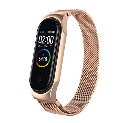 مچ بند هوشمند Mi band 4 با بند استیل بدون.قیمت