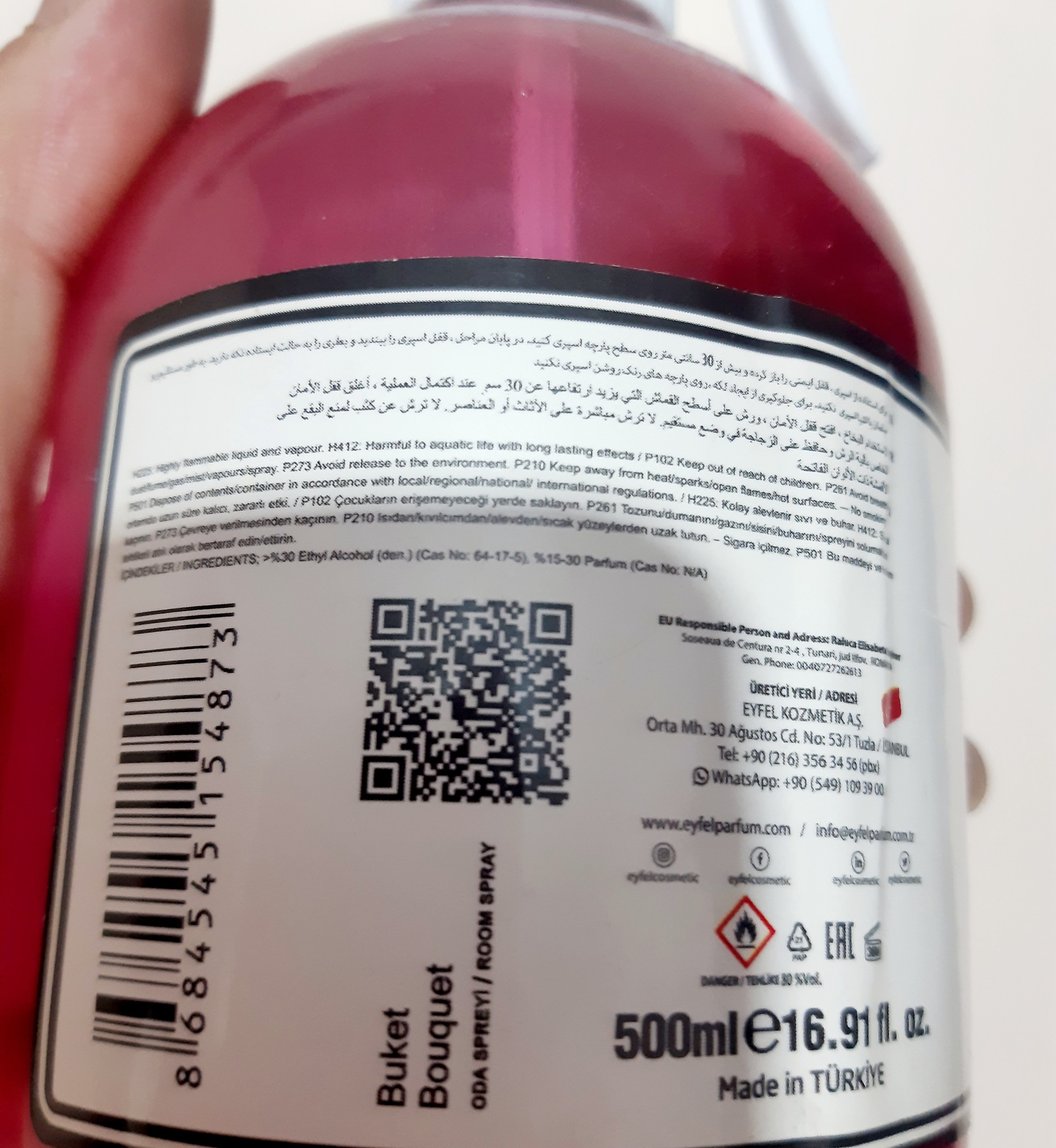 اسپری ایفل Buket 500ml بدون.قیمت.