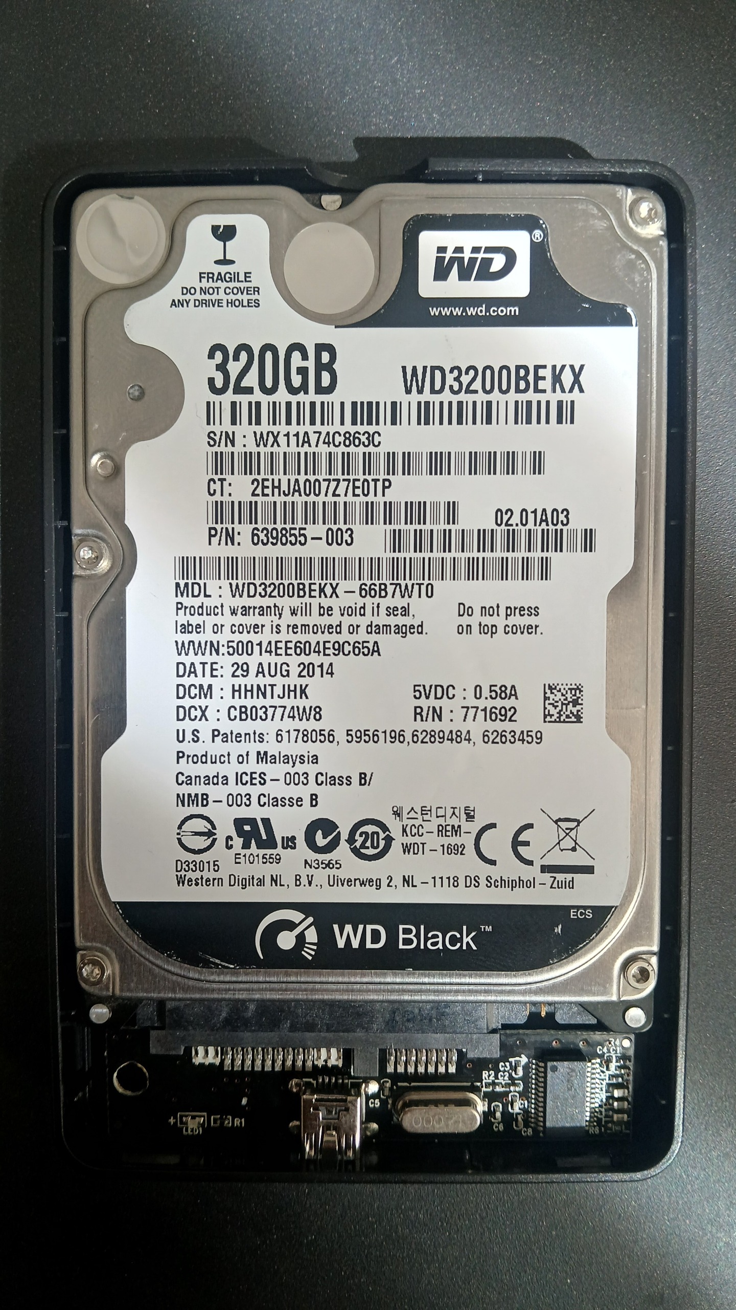 WD Black 320 گیگ