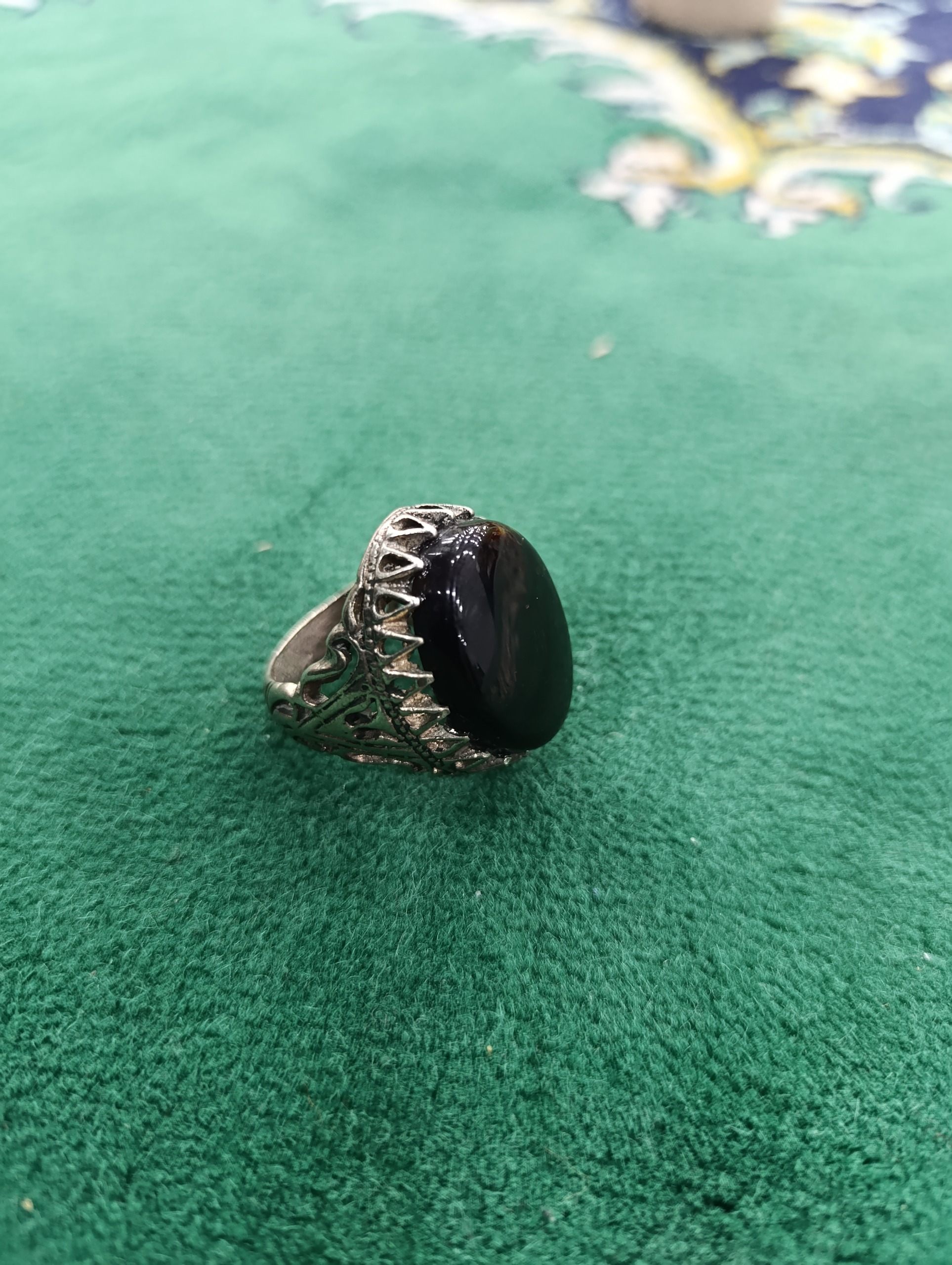 انگشتر عقیق مشکی