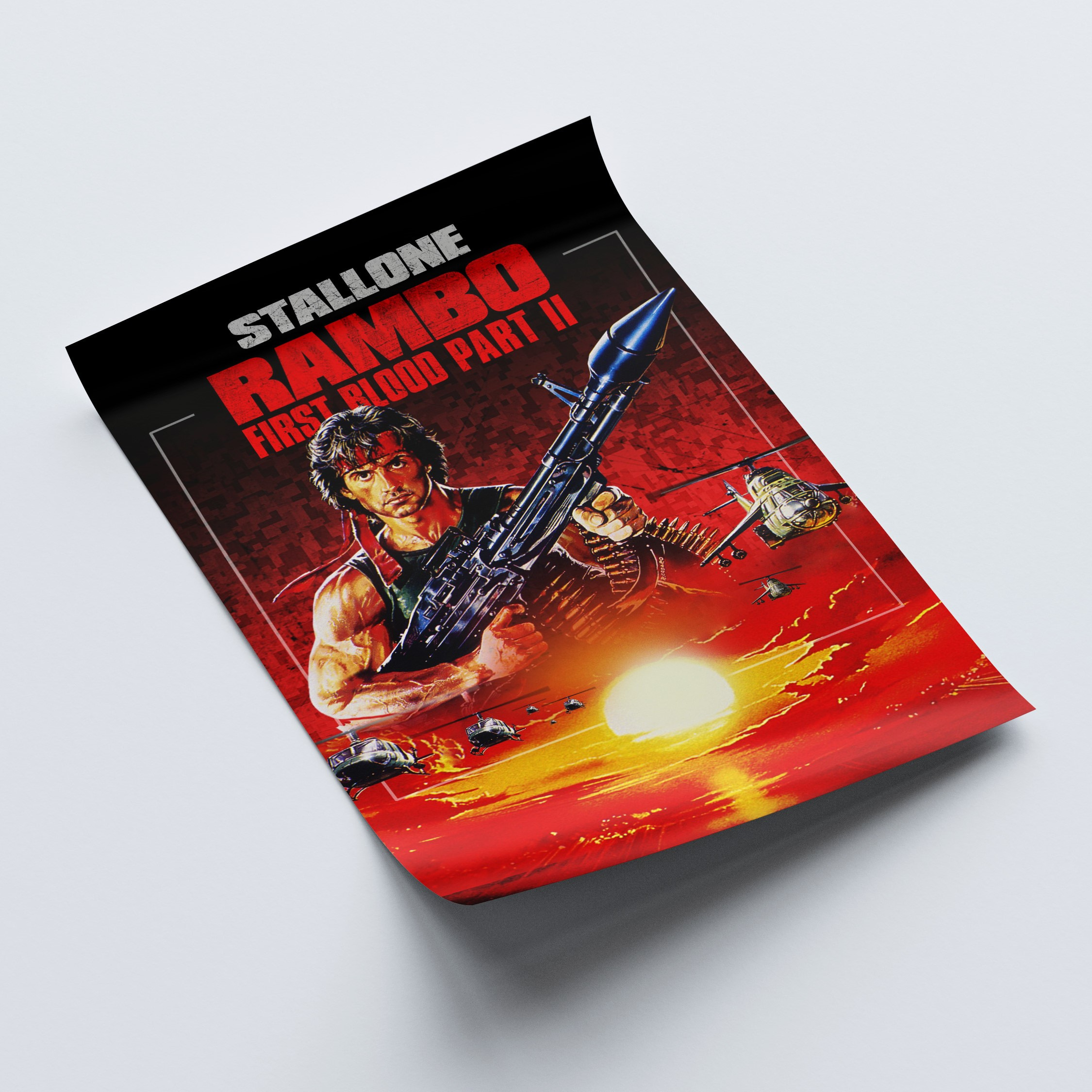 پوستر فیلم RAMBO سایز B2 چاپ جدید