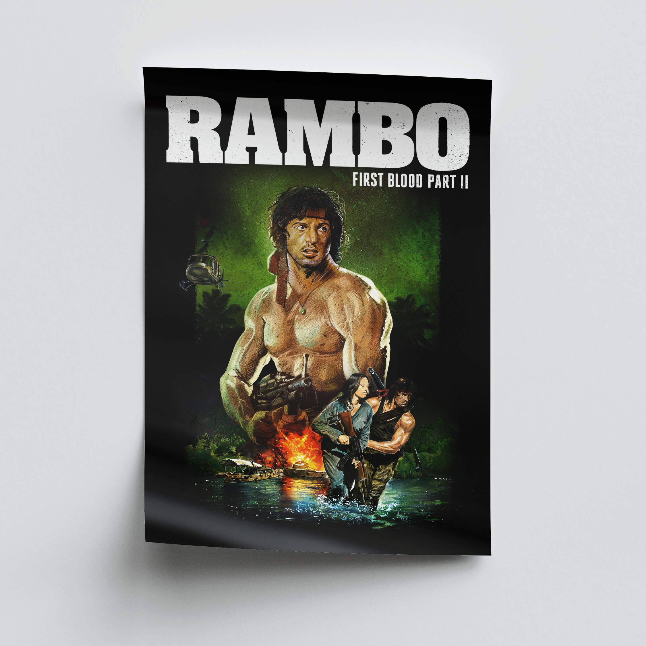 پوستر فیلم RAMBO سایز A3 چاپ جدید