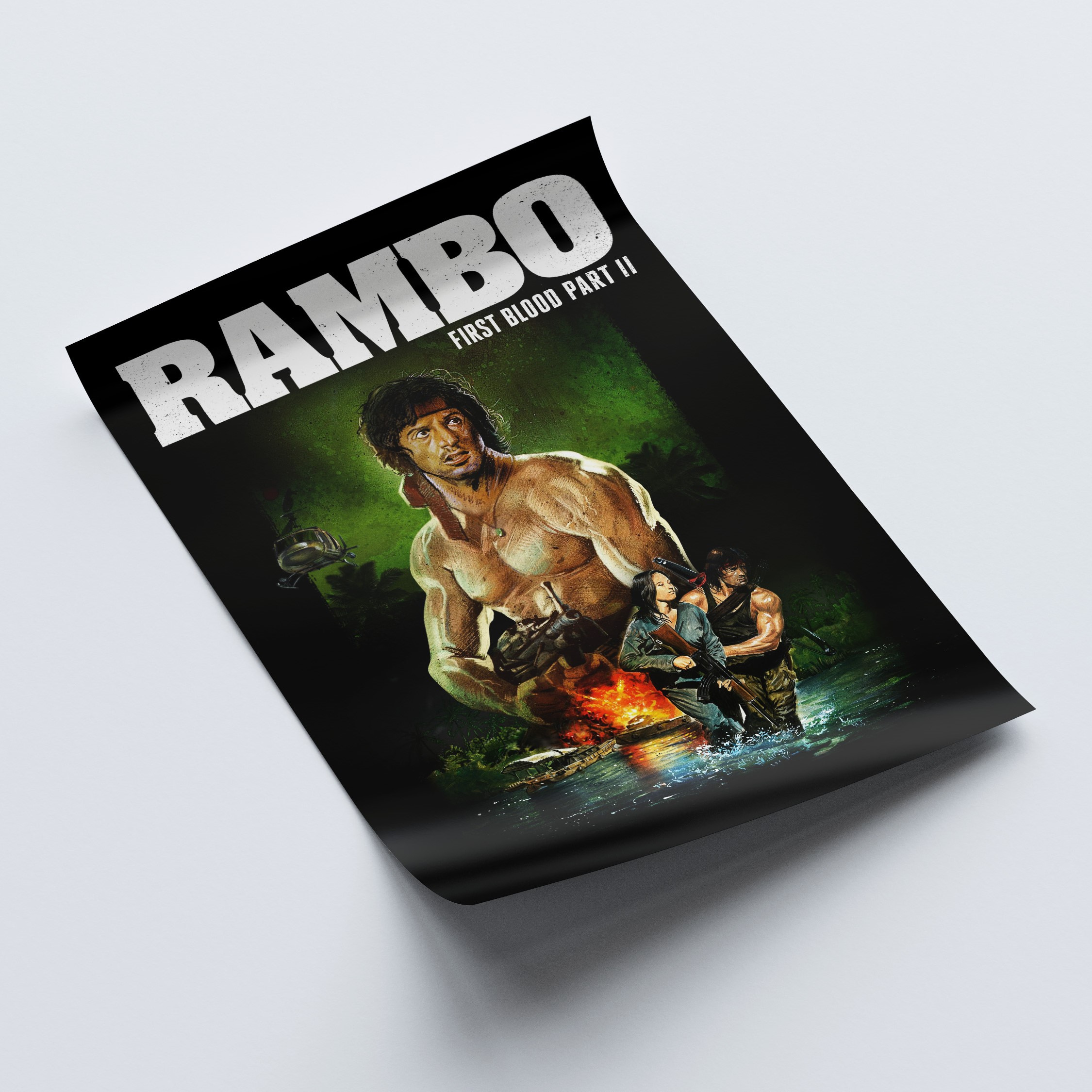 پوستر فیلم RAMBO سایز B2 چاپ جدید