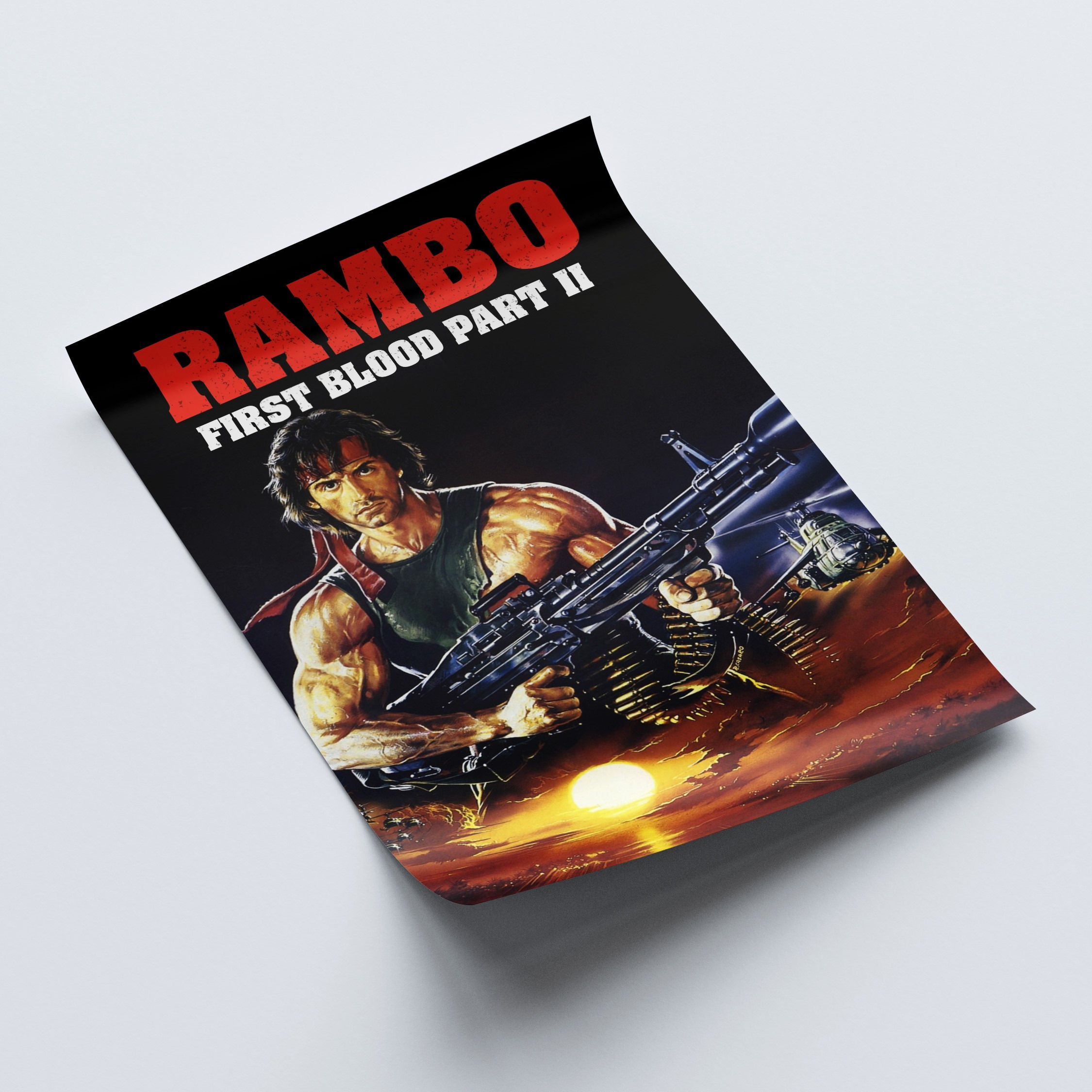 پوستر فیلم RAMBO سایز B2 چاپ جدید