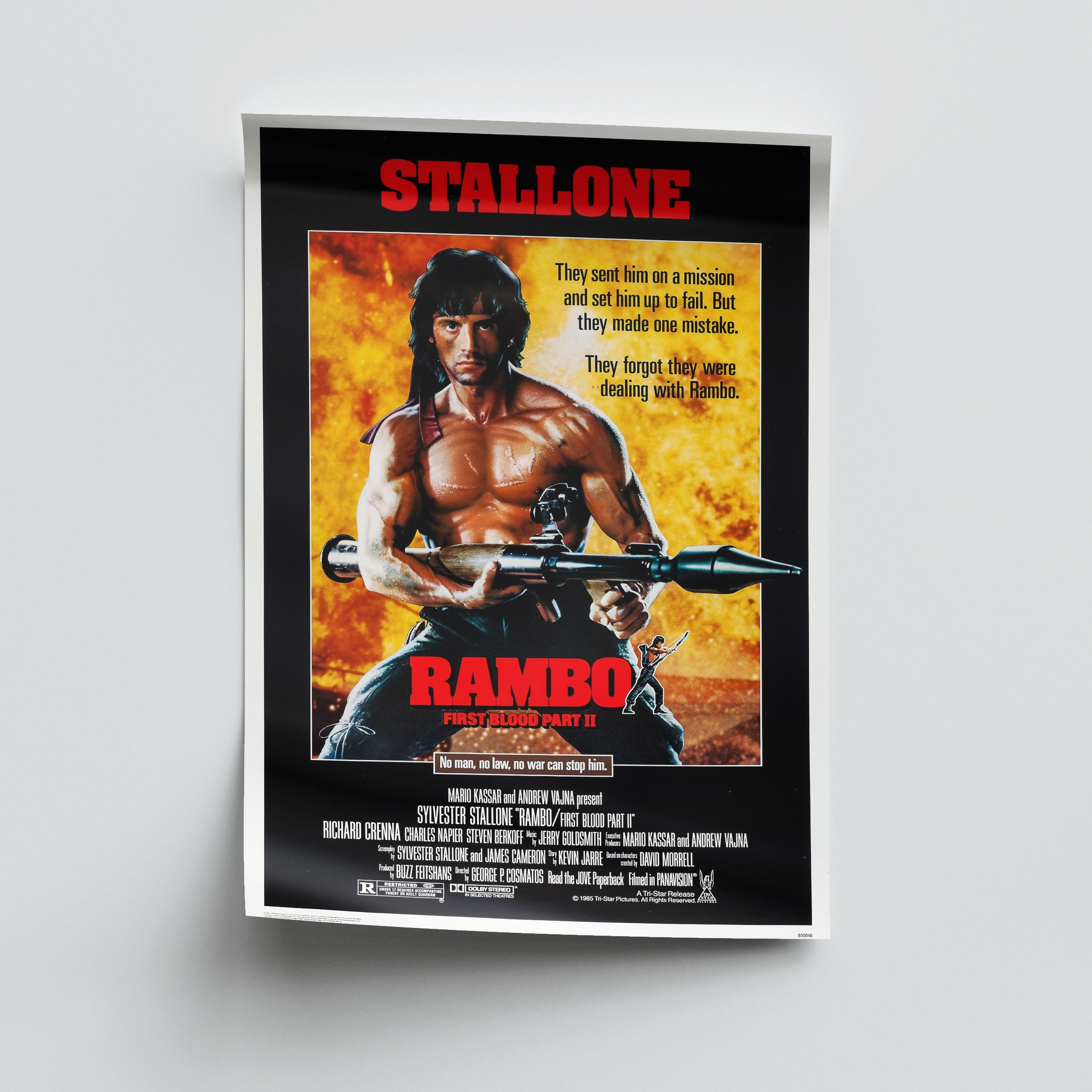 پوستر فیلم RAMBO سایز A3 چاپ جدید