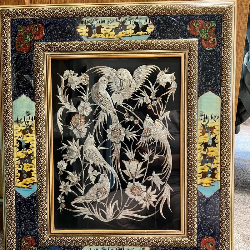 تابلو مسی قلم زنی کاردست