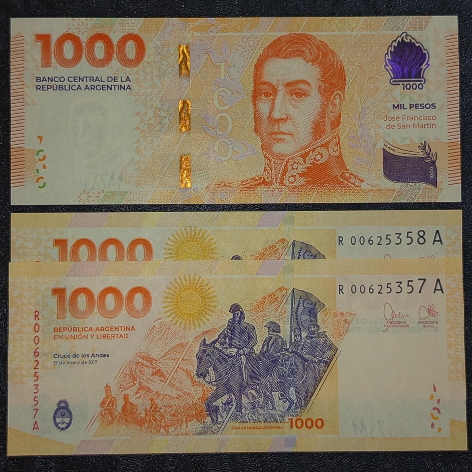 جفت ارزشمند 1000 پزو آرژانتین