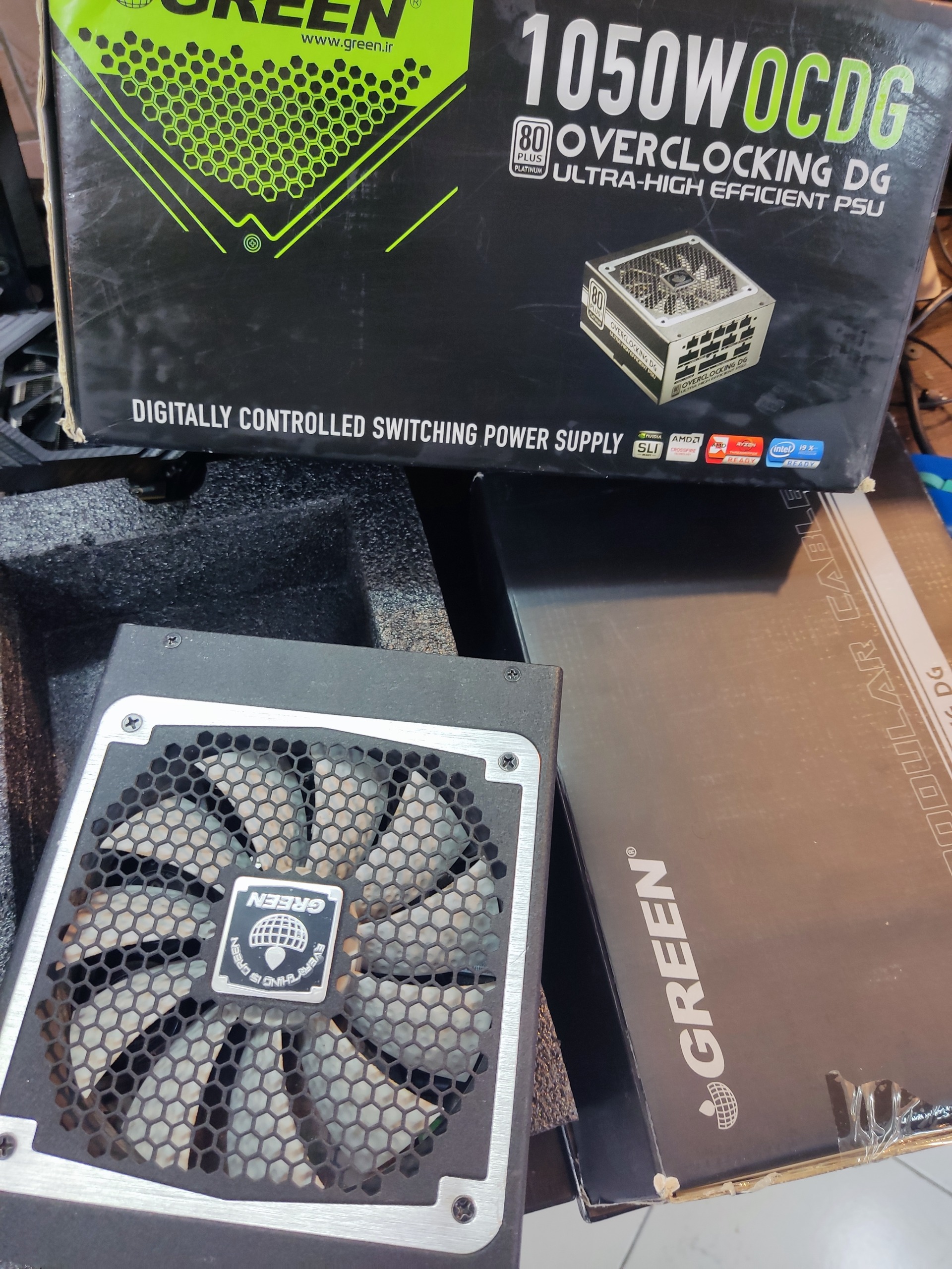 پاور Power 1050W GREEN OCDG GOLD  80 plus