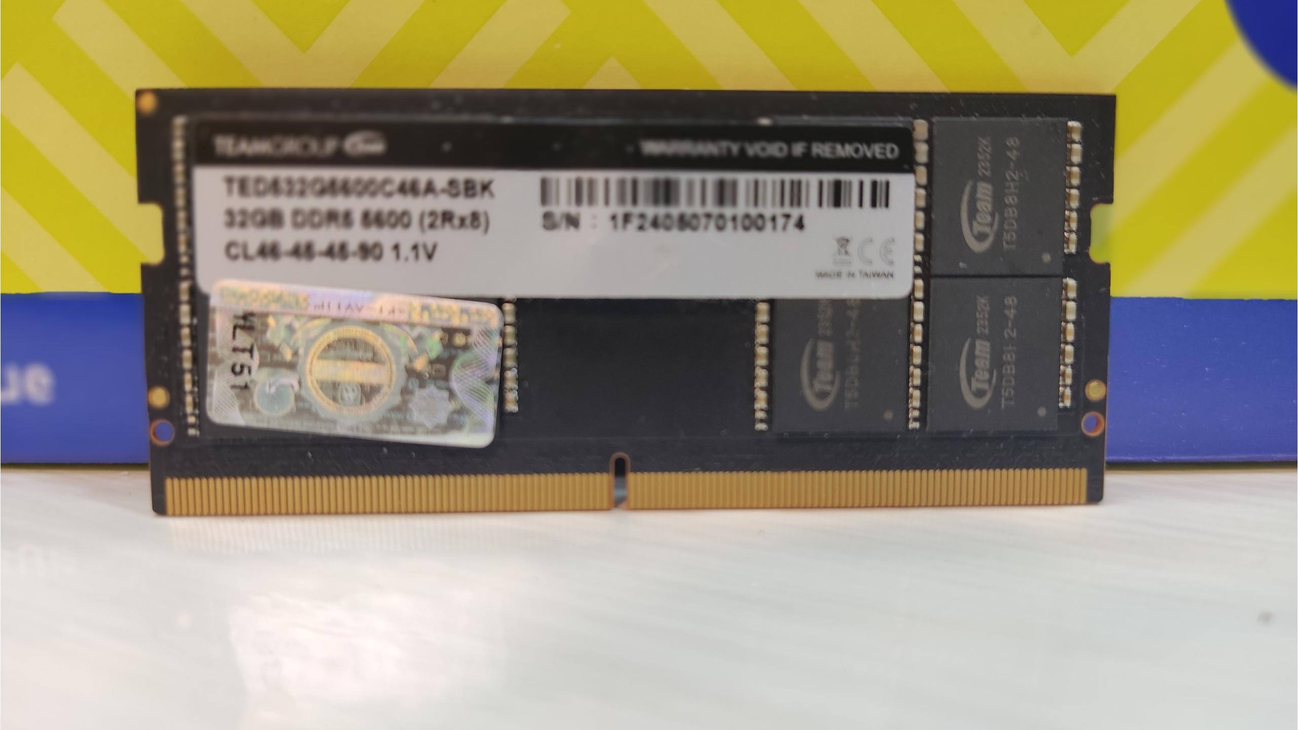 رم لپ تاپ team gruop 5600 DDR5 CL46 32Gb