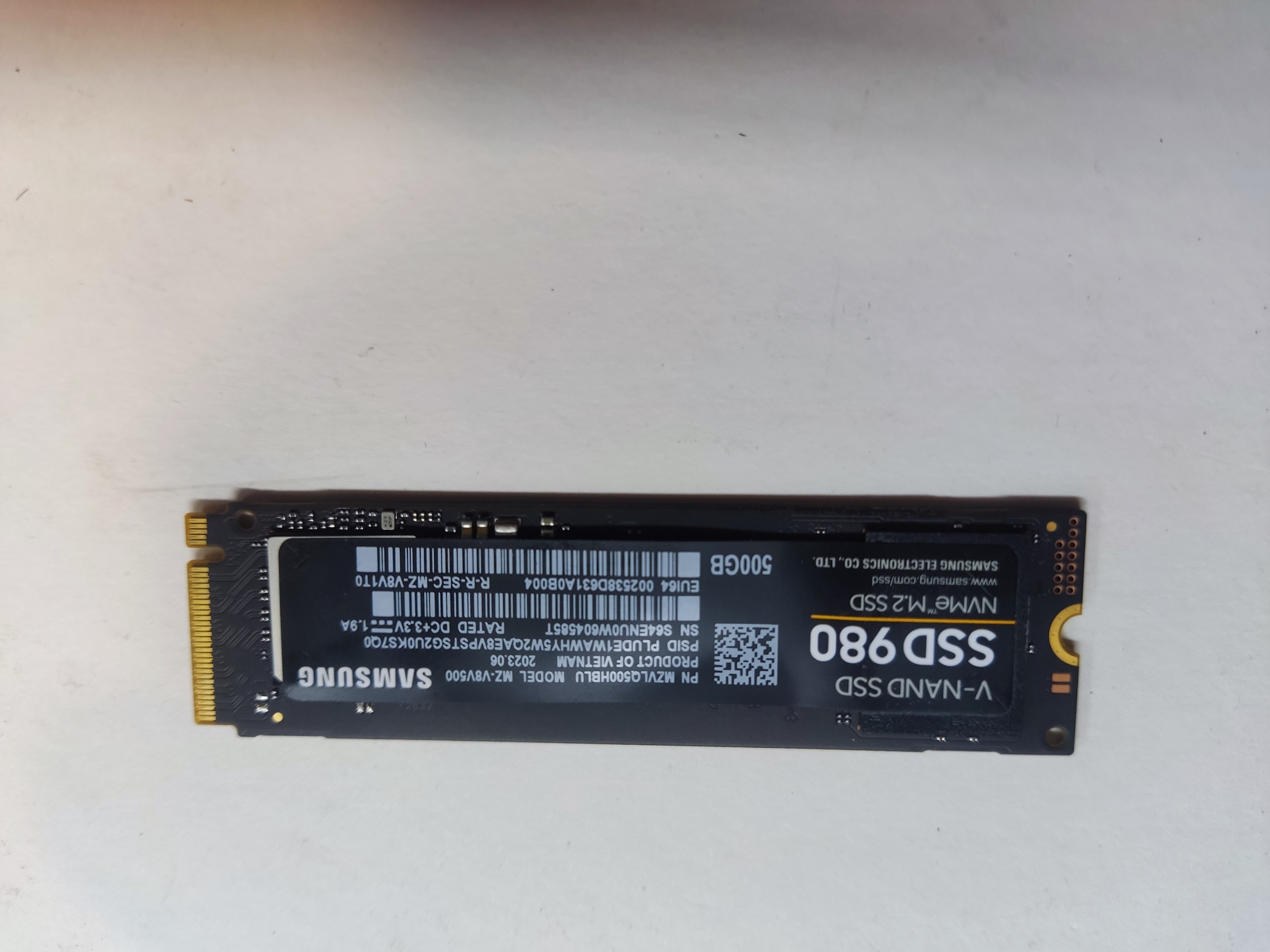 Ssd Samsung 980 nvme m2 500GB هارد