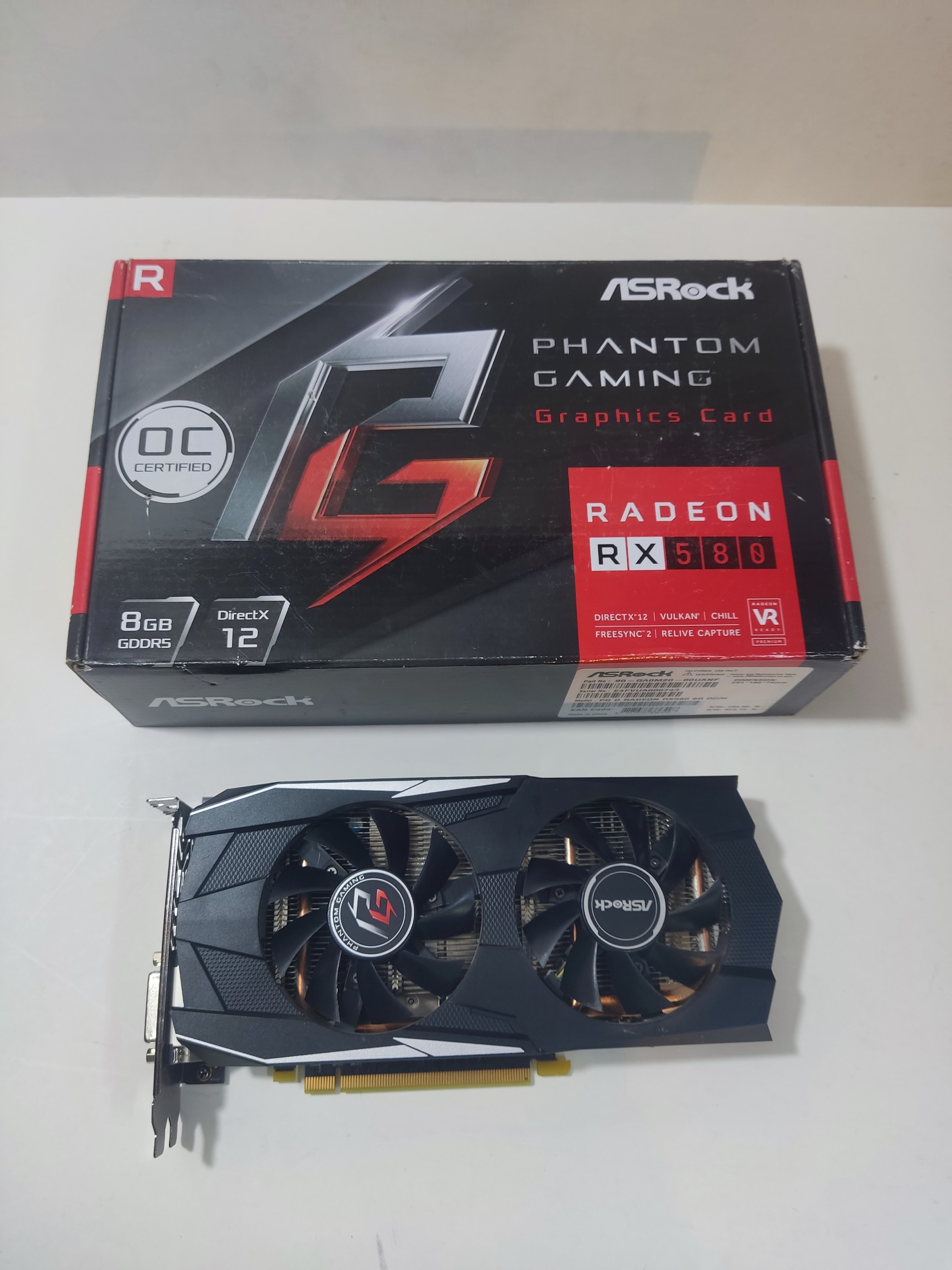 گرافیک RX 580 ASRock Phantom Gaming OC 8GB