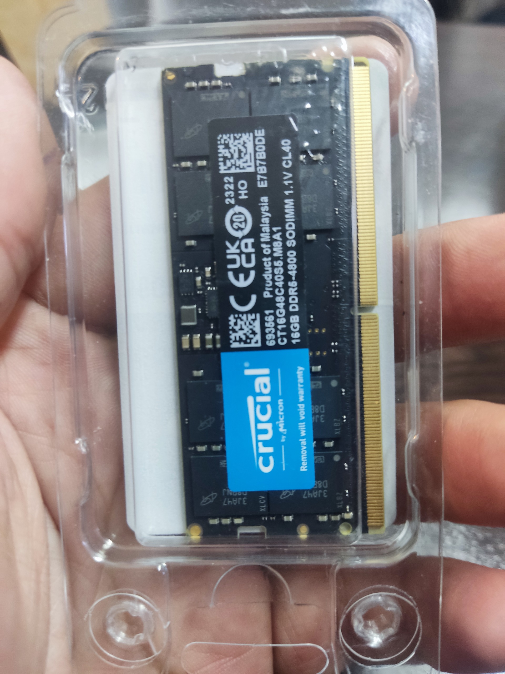 Crucial CT16 CL40 4800MHz DDR5 16GB