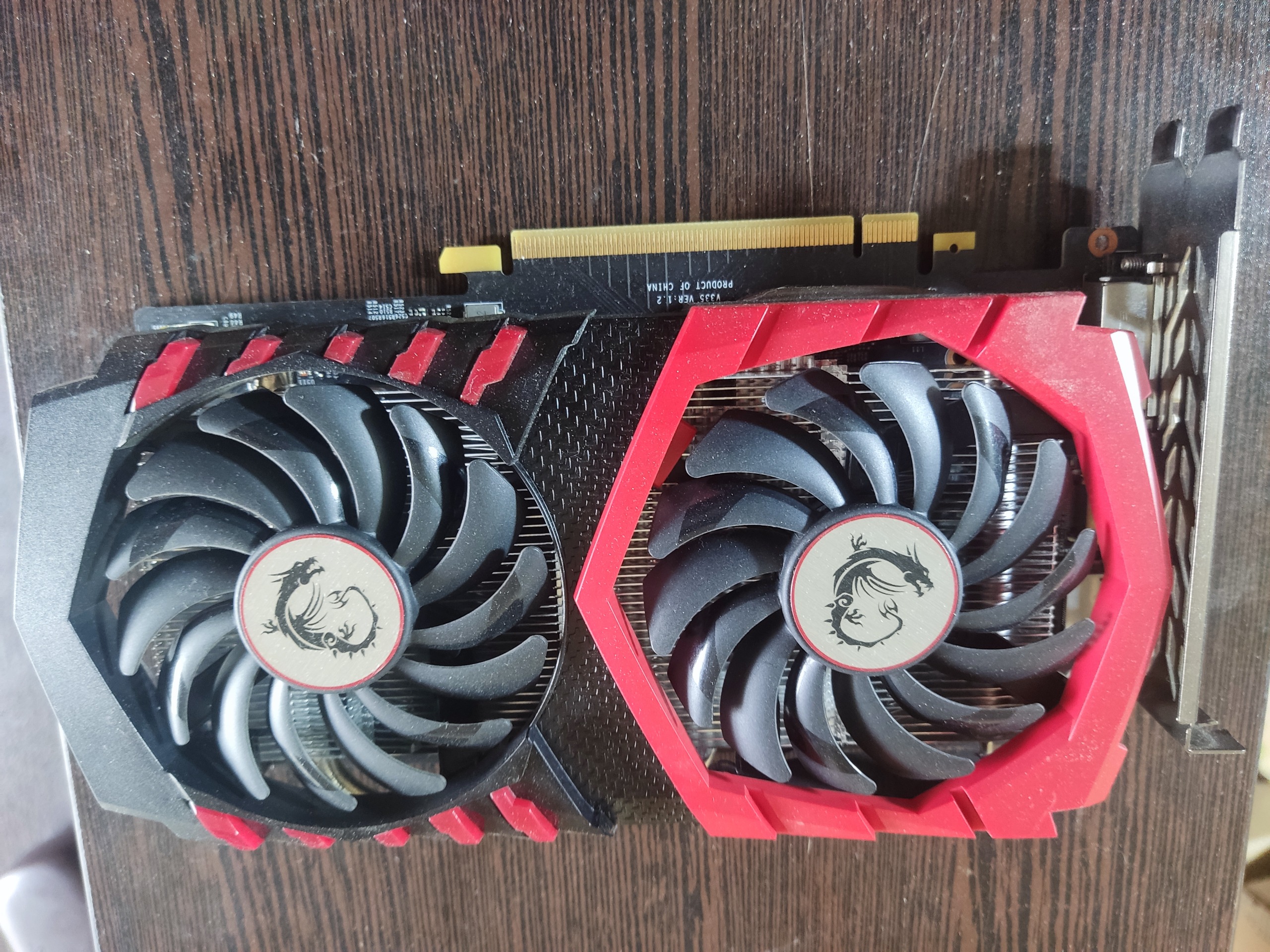 کارت گرافیک 1050ti msi GTX gaming x 4GB ddr5