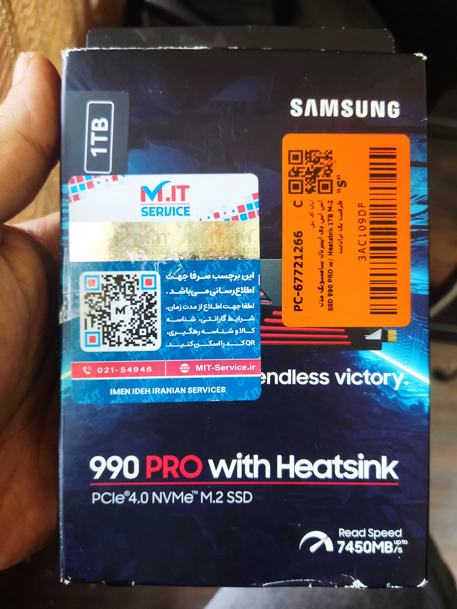 Samsung 990 Pro Heatsink M.2 NVMe 1TB SSD