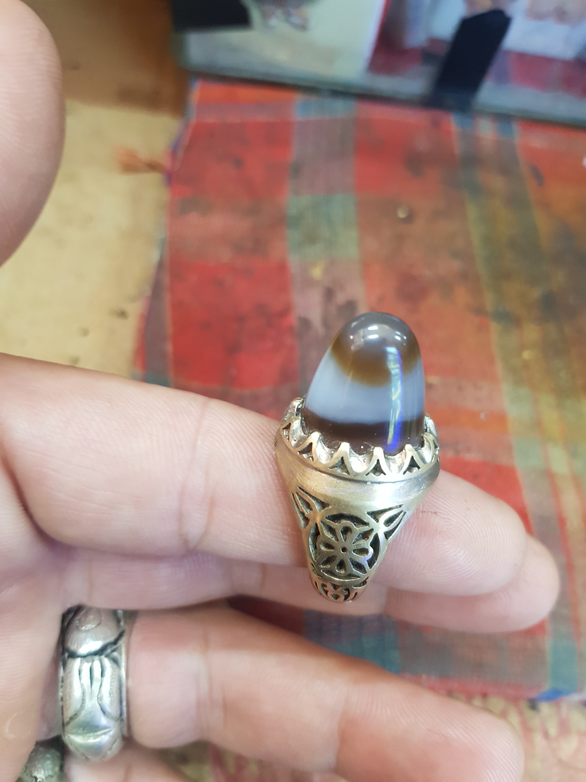 انگشتر برنجی سایز برزگ زیبا