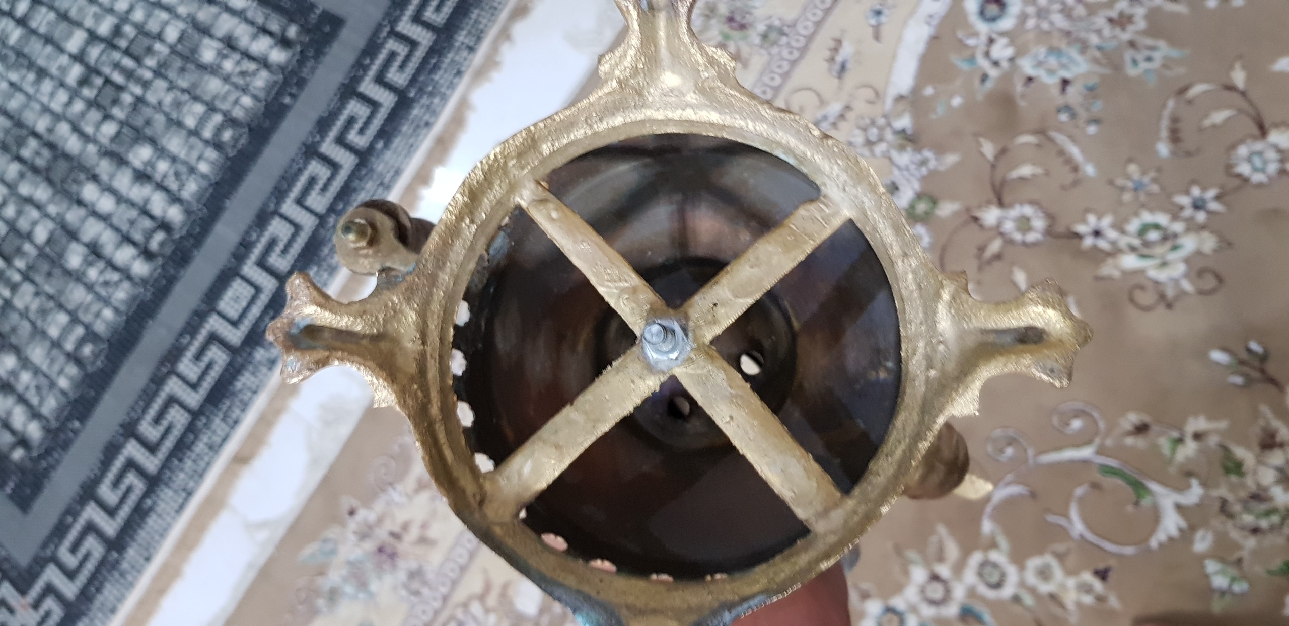 کتری برنجی قدیمی تمام برنج کلکسیونی