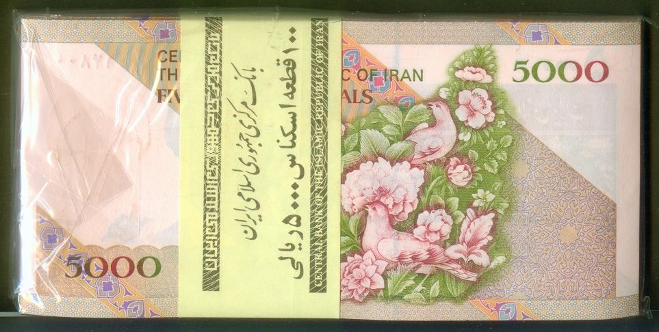 بسته 1-100 اسکناس 500 تومانی مظاهری گل و بلبل