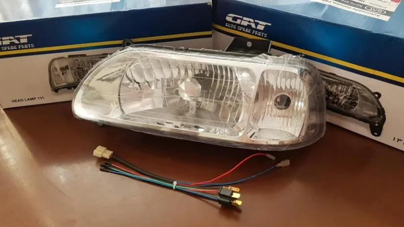 چراغ جلو پراید 131 اصلیGATجفت با فیش تبدیلی به صبا