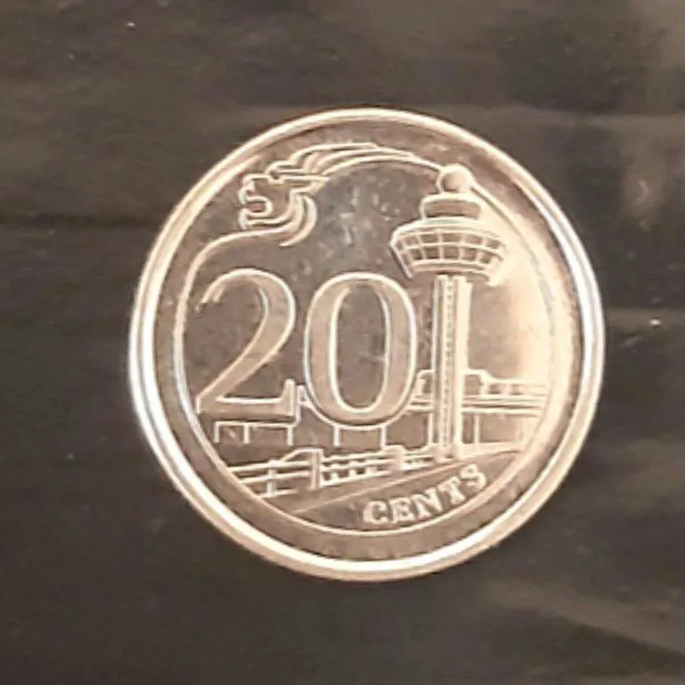 یک عدد سکه 20 سنت سنگاپور 2014