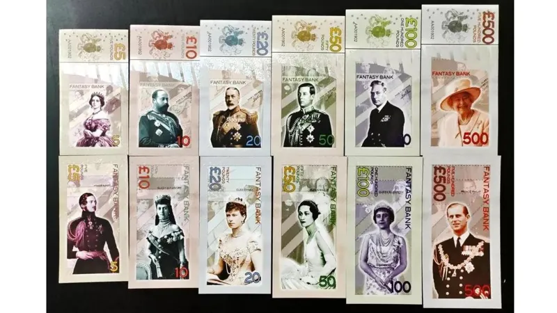 اسکناسهای فانتزی خانواده سلطنتی بریتانیا 6 عدد
