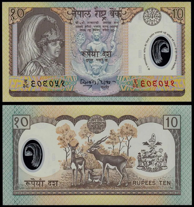 یک جفت اسکناس 10 روپیه نپال _ 2010 _ پلیمری